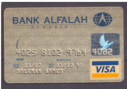 USED COLLECTABLE CARD BANK ALFALAH  VISA CARD  (19) - Credit Cards (Exp. Date Min. 10 Years)