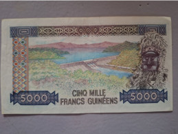 Billet Rare Banque Centrale Republique Guinee 5000 Cinq Mille Francs Guinneens   (j) - Guinée