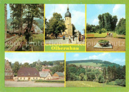 Olbernhau Erzgebirge Althammer Saigerhuette Gruenthal Thaelmann Platz Kirche Sta - Olbernhau