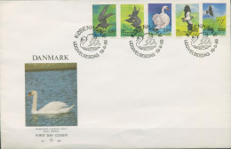 Dänemark 1986 Tiere Vögel Ersttagsbrief 872/76 FDC (X96636) - FDC