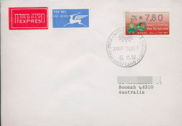 Israel ATM 1992 Weihnachten 023 Ersttagsbrief Expressbrief ATM 5 FDC (X80428) - Vignettes D'affranchissement (Frama)