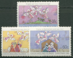 Kokos-Inseln 1981 Weihnachten Engel 75/77 Postfrisch - Cocos (Keeling) Islands