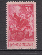 ##15, USA, MNH, Bejamin Franklin, Clé, Clef, Cerf-volant, Kite, Physique, Physic, Key - Physics
