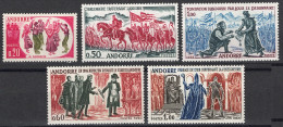 1963-64 ANDORRA FRANCESE, # 166/70 Avvenimenti Storici, MNH** - Autres & Non Classés