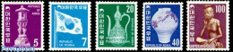 Korea, South 1969 Definitives 5v, Mint NH, History - Flags - Art - Ceramics - Porcelain
