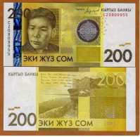 Kyrgyzstan 200 Som 2016 UNC - Kazakhstan