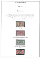 EGYPTE - ALEXANDRIE - PORT-SAID - MERSON - 2 PAGES  A4 - AVEC OBLITERES ET NEUFS - DONT 2 PERFORES C.L.A.. - Oblitérés