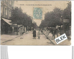 94 . Val De Marne :   Ablon Sur Seine : La Rue Du Bac Et Le Pont Du Chemin De Fer . - Ablon Sur Seine