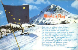 Alaska US-State The 49th State Flag Poem Marie Drake Mountains - Andere & Zonder Classificatie