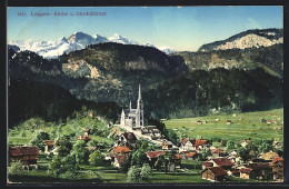 AK Lungern, Kirche Und Oltschihörner - Lungern