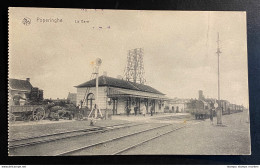 Delcampe - AK Poperinghe La Gare Eisenbahn Feldpost 1915 Kön. Pr. Res.-Inft. Regt. Nr. 209 Feldpoststempel 45. Reserve Div. - Poperinge