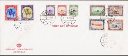 1945. GRØNLAND. New York Issue. Complete Set Of 9 Beautiful Stamps On Official FDC HOLSTEINS... (Michel 8-16) - JF557023 - Brieven En Documenten