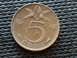 Münze Münzen Umlaufmünze Niederlande 5 Cent 1948 - 5 Cent