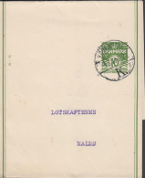 1922. DANMARK. 10 øre Wrapper Print 34-M To LOTSKAPTAINEN, MALMÖ Cancelled KøBENHAVN 8.3.22.  - JF600030 - Covers & Documents