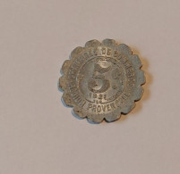 --1--JETON 5 CENTIMES 1921 CHAMBRES DE-REGION PROVENCALE-Qualite-en-SUP++++++ - Non Classés
