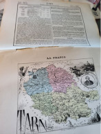 TARN /DIVISION ADMINISTRATIVE/ABREGE HISTORIQUE/BIOGRAPHIE/STATISTIQUE/VILLES ALBI CASTRES GAILLAC LAVAUR - Geographical Maps