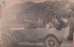 CARTE PHOTO AUTOCAR RETOUR DES GROTTES DE BETHARAM 1932 - Busse & Reisebusse