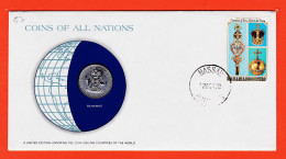 30439 /  BAHAMAS 25 Cents 1979 NASSAU COINS NATIONS Limited Edition Enveloppe Numismatique Numisletter Numiscover - Bahamas