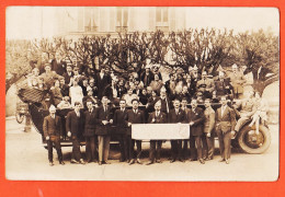 30736 /  ◉ Carte-Photo Probablement Htes-Pyrénées LA FAUVETTE Groupe Festif Automobile Autobus Décapoté Pour Excursion - Busse & Reisebusse