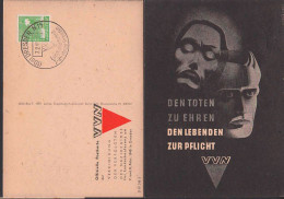 Offizielle Postkarte VVN SST. Dresden 7.2.48, Den Toten Zu Ehren Den Lebenden Zur Pflicht - Covers & Documents