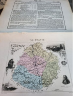 SARTHE DIVISION ADMINISTRATIVE/ABREGE HISTORIQUE/BIOGRAPHIE/STATISTIQUE/VILLES LE MANS LA FLECHE MAMERS SAINT CALAIS - Geographical Maps