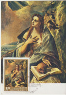 Carte-Maximum HONGRIE N° Yvert 1970 (LE GRECO - Magdalena ) Obl Sp Ill 1er Jour 1968 - Maximumkarten (MC)