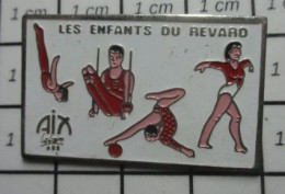 816c Pin's Pins / Beau Et Rare / SPORTS / CLUB DE GYMNASTIQUE LES ENFANTS DU REVARD GRS ANNEAUX SOL AIX - Ginnastica
