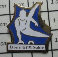 816c Pin's Pins / Beau Et Rare / SPORTS / CLUB DE GYMNASTIQUE MASCULINE ETOILE GYM SABLé CHEVAL D'ARCON - Ginnastica
