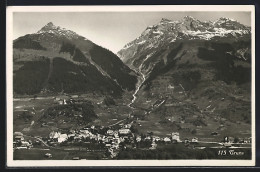 AK Truns, Ortsansicht Mit Bergpanorama - Trun