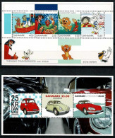 Denmark 2002 & 2017; Children Cartoons And Vintage Cars; 2 Souvenir Sheets MNH(**). - Blocs-feuillets