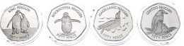 2020 Falkland Islands Penguin 50 Pence 4 Coins BU Queen Elizabeth II - Falkland