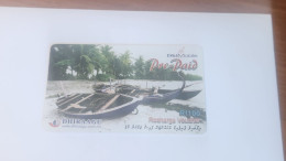 Maldives-(MV-DHI-REF-0001)-Boats On The Beach-(89)-(RF100)-(1075-4533-7816-3866)-(04675063)-used Card - Maldives