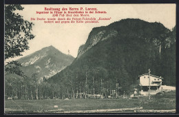 AK Filisur In Graubünden, Besitzung Des Ingenieurs P. Lorenz, Erfinder Der Patent-Falztafeln Kosmos - Filisur