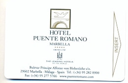 Hotel Puente Romano, Marbella, Spain, Used Magnetic Hotel Room Key Card # Puenteromano-2 - Hotel Keycards