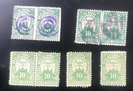 10  Københavns Denmark Bypost Kreds Time Taxt Stamps Revenue - Fiscali
