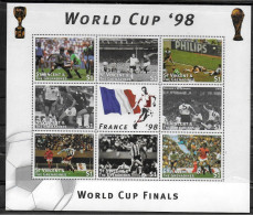 St Vincent - 1997 - World Cup 1998 - France, Finals - Yv 3195/02 - 1998 – Frankrijk