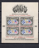 Bloc-feuillet Honduras 1940 Anniversaire De La Fondation De L'union Panaméricaine - Honduras