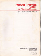 MITSUI-THOMAS COOK.  YEN  TRAVELLERS  CHEQUES , 4  CH, ;  Y50.000+Y20.000+Y10.000+Y5.000 " SPECIMEN " - Cheques & Traveler's Cheques