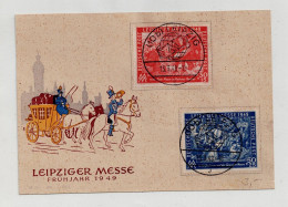 Alliierte Bes. SBZ All. Ausgaben Frühjahrsmesse  (MiNr: 230/1) 1949 - Auf Sonderkarte - Covers & Documents