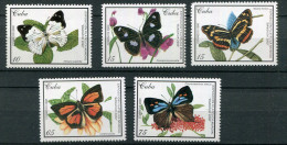 Cuba ** N° 3852 à 3856 - Papillons - Ungebraucht