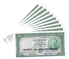 Mozambique 100 Escudos 1961 - UNC / NEUF - 10 Consecutive - Mozambique