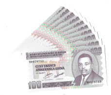 Burundi 100 Francs 2011 - UNC / NEUF - 10 Consecutive - Burundi