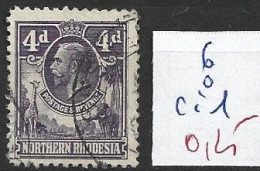RHODESIE DU NORD 6 Oblitéré Côte 1 € - Rhodésie Du Nord (...-1963)