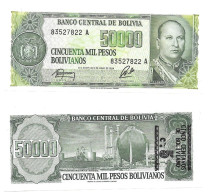 Bolivie Bolivia 50000 Bolivianos 1984 Ovp. 5 Centavos Boliviano UNC / NEUF - Bolivia