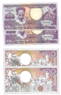 Surinam 100 Gulden 1986 - 1988 UNC / NEUF - 2 Consecutive - Suriname