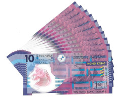 Hong Kong 10 Dollars 2018 - UNC / NEUF - 10 Consecutive - Hong Kong