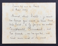 Stéphane MALLARMÉ – Lettre Autographe Signée – Eternel Fonds De Soi Même - Scrittori
