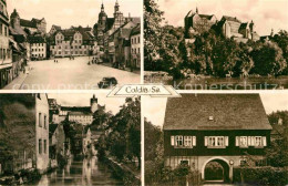 Colditz Teilansichten Partie Am Fluss Schloss - Colditz
