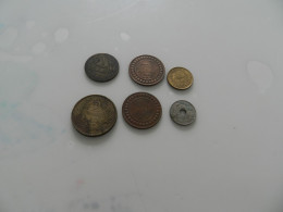 Lot De  6 Monnaies  Tunisie Dans L état  Bon Pour 50 Centimes , 1franc , 2 Francs  5 Centimes1892 A-1917a -1938 - Vrac - Monnaies