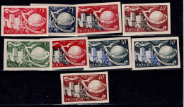 MONACO 1949 UPU SET OF 9 IMPERF STAMPS PROOF MI No 401-9 MNH VF!! - Errors And Oddities